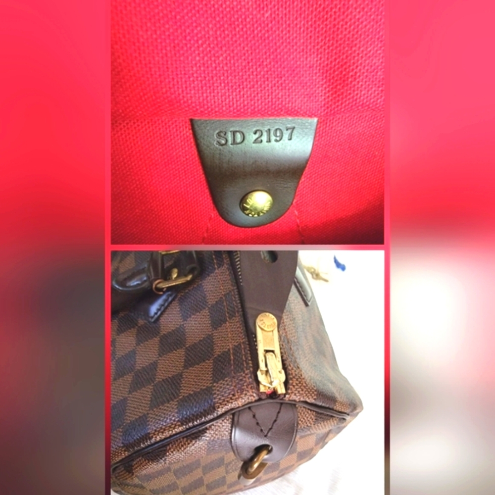 Auth 💞 Louis Vuitton Damier Ebene Speedy 30 - Picture 13 of 14